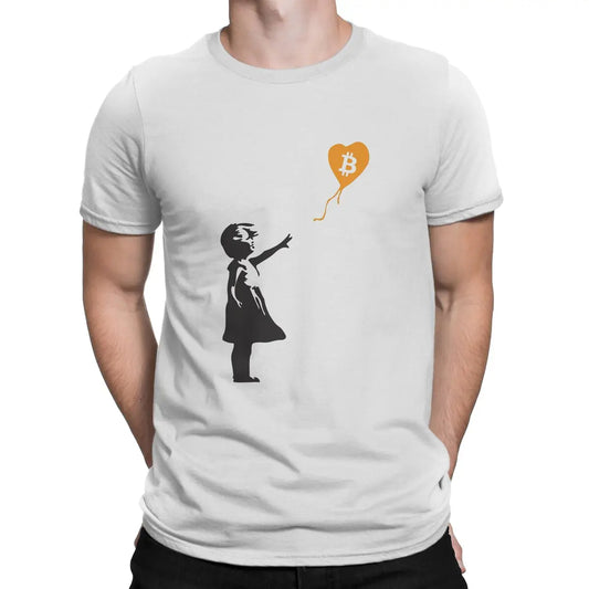 Bitcoin Meme Bansky Balloon Girl T-Shirt