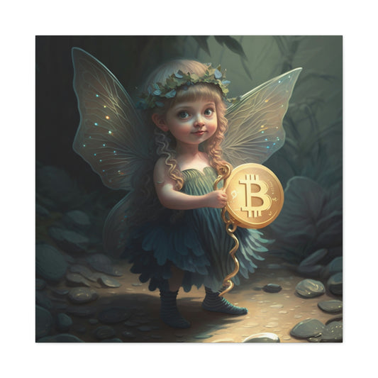 Bitcoin Fairy Canvas, 32"x32"